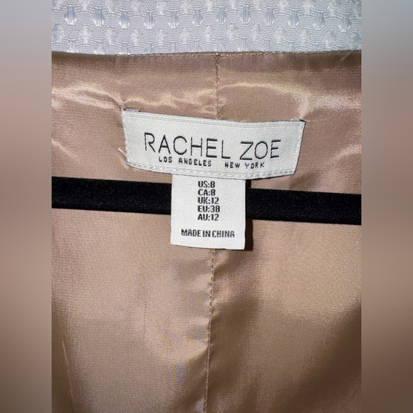 Rachel Zoe Tailored Vest Beige Square Neck Button Front Sleeveless Size 8 - Picture 4 of 12